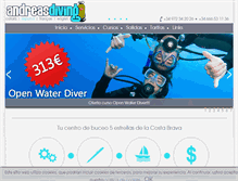 Tablet Screenshot of andreas-diving.com